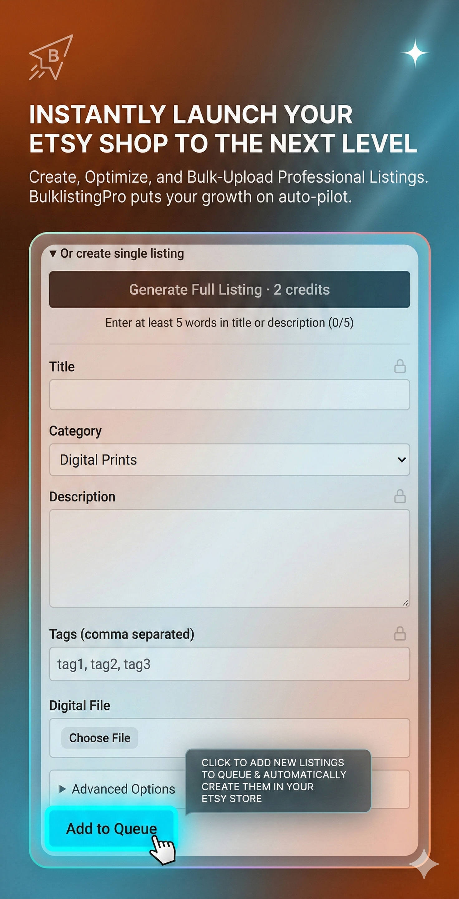 BulkListingPro - Easy batch upload and inventory management